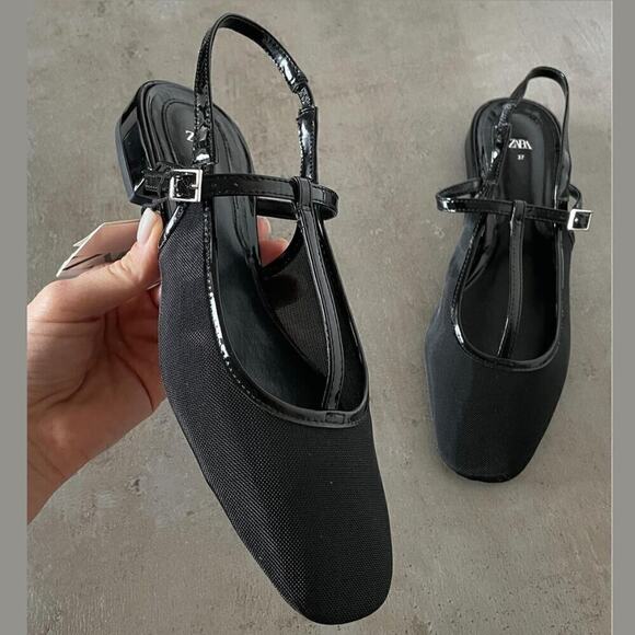 ZARA Blogger Fave!!! Slingback Flats NWT LAST ONE!!! 🖤 - Picture 10 of 16